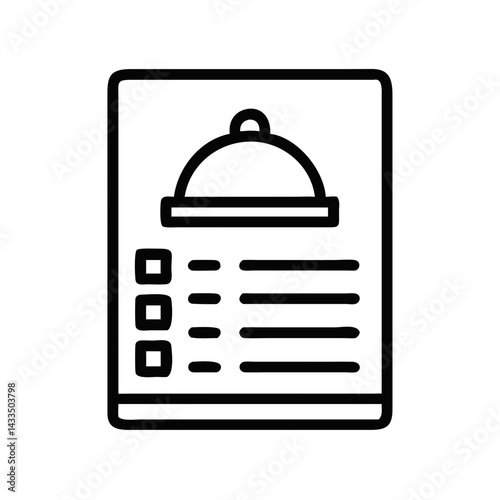 Room Service Order Form Icon Design