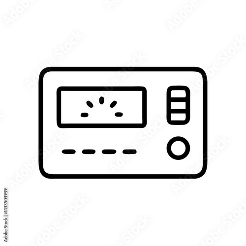 Room Thermostat Display Panel Icon Design