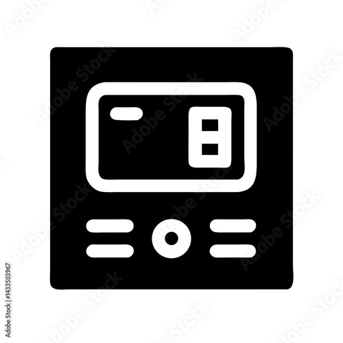 Room Thermostat Display Panel Icon Design