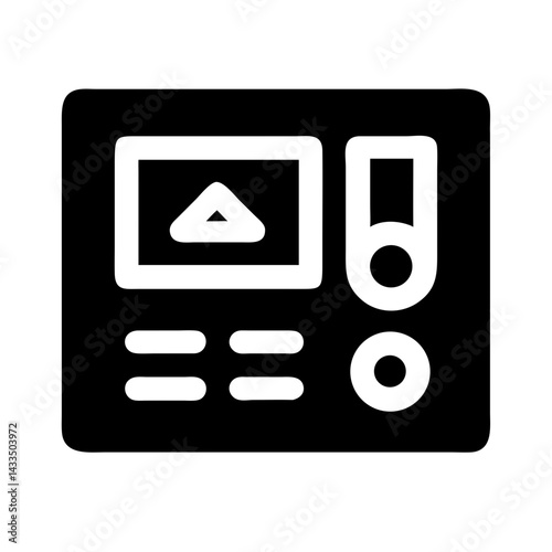 Room Thermostat Display Panel Icon Design