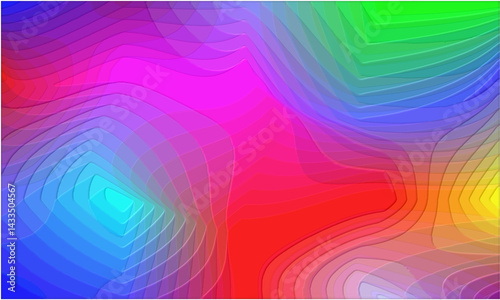 Abstract rainbow background with dynamic geometric texture effect, presenting modern colorful nuance and aesthetic futuristic impression.