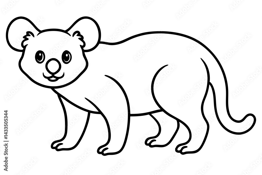 Fototapeta premium Simple Koala Vector Sketch