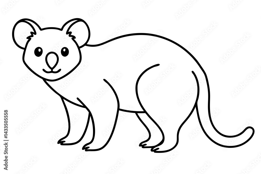 Obraz premium Simple Koala Vector Sketch