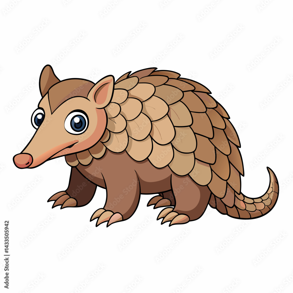 Fototapeta premium vector illustration of a cartoon fox