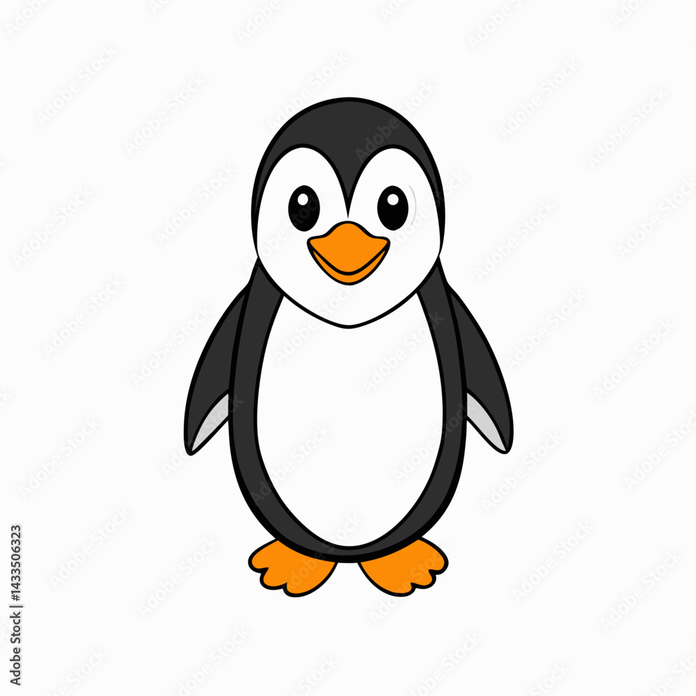 Obraz premium penguin cartoon isolated on white