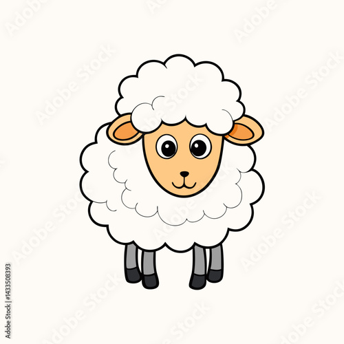 vector illustration of sheep
