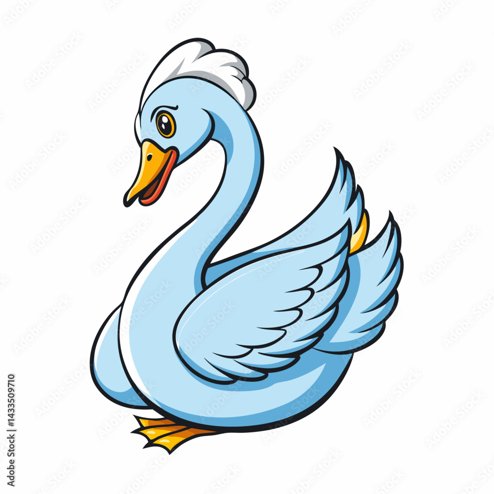 white swan on a white background white swan on a white background