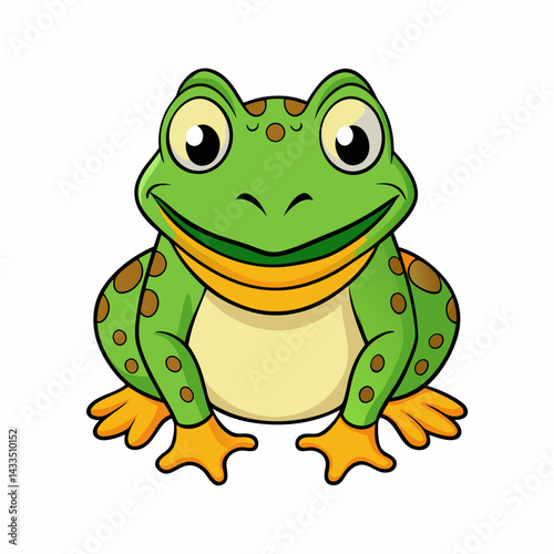 frog on white background