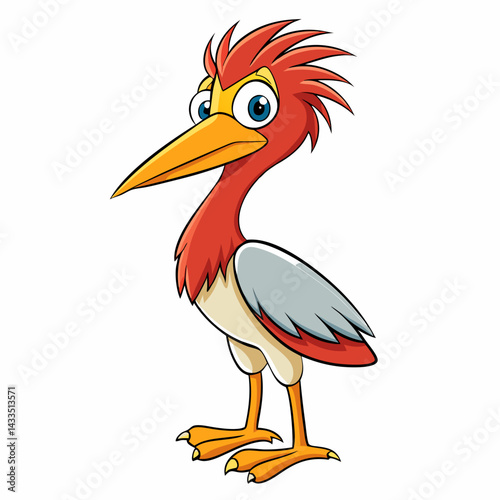 vector illustration of a stork