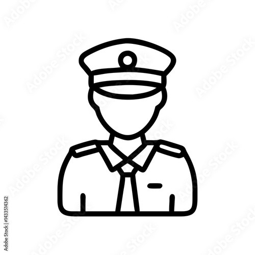 Ship Captain Illustration Icon Design