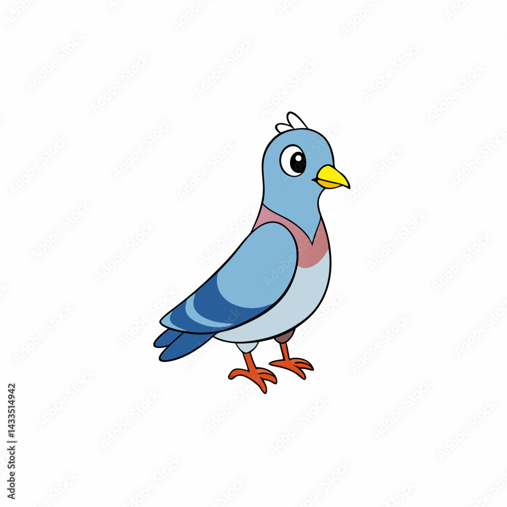 Fototapeta premium blue bird on white background