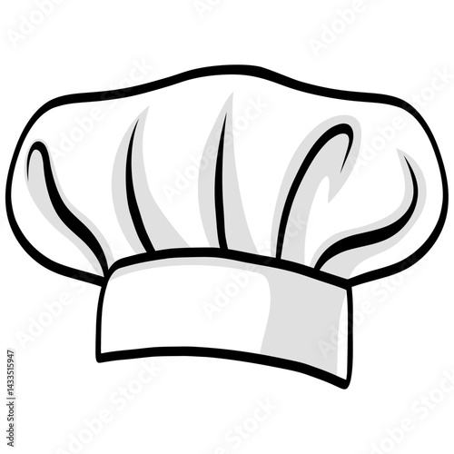 Chef Hat Cartoon Drawing Icon Vector Illustration