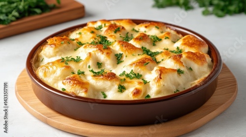 Creamy baked bites topped with melted cheese