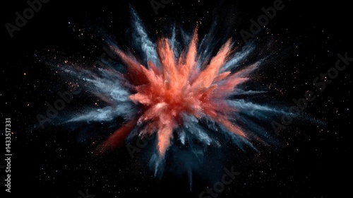 Colorful Powder Explosion Captured in Motion