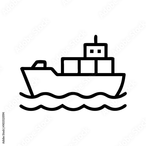 Shipping Vessel Icon Design