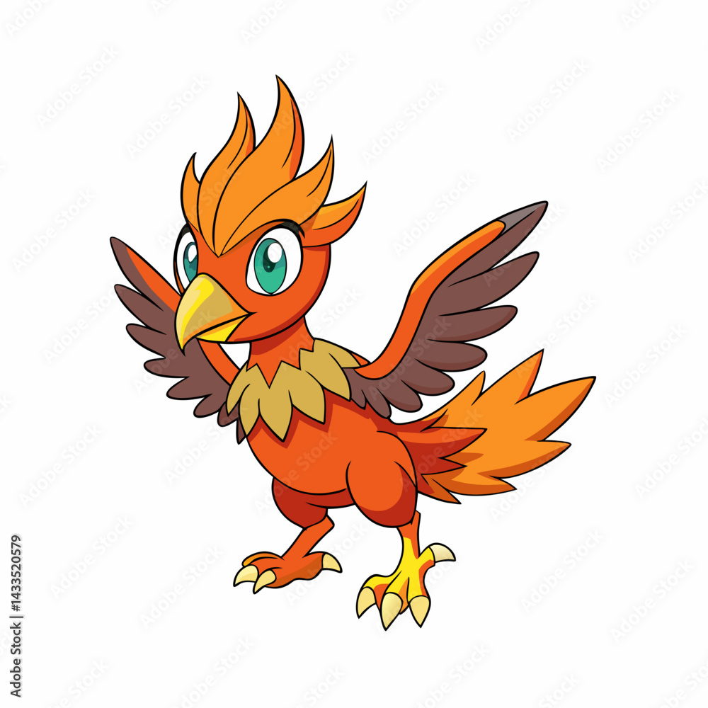 Fototapeta premium bird with a red heart