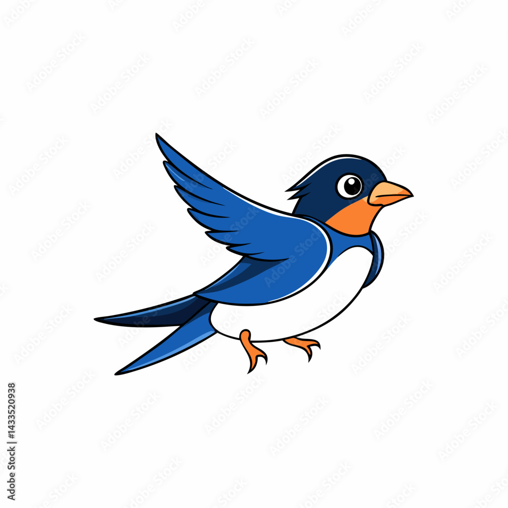 Fototapeta premium blue bird singing