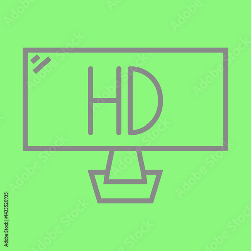 HD Television Icon Design