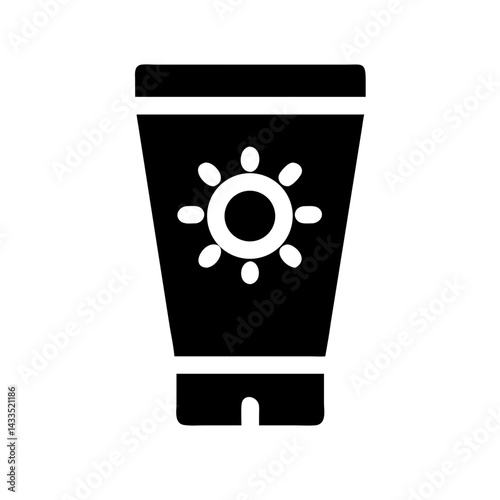 Sunscreen Lotion Tube Icon Design