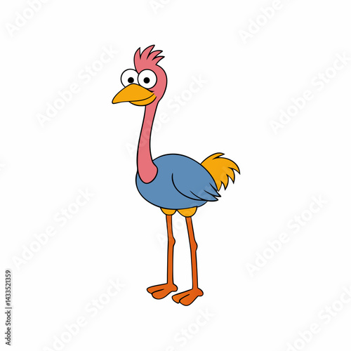 vector illustration of cartoon bird