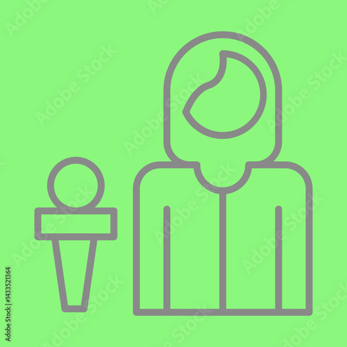 TV Presenter Icon Design