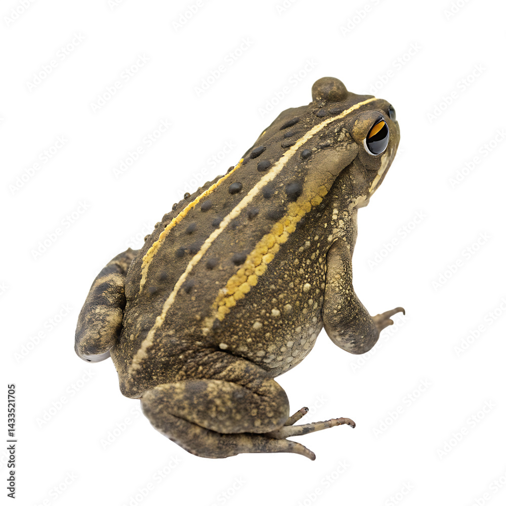 Obraz premium Single Natterjack Toad Isolated on a Transparent Background