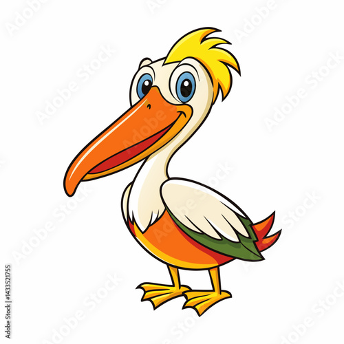 vector illustration of cartoon bird