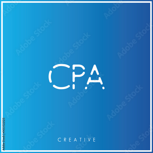 CPA Creative Minimal monogram and logo. Elegant leaves. Modern design. Premium Vector latter logo design. Creative Logo. Vector Illustration logo. letters Logo. Brand Identity Logo. Company Logo.