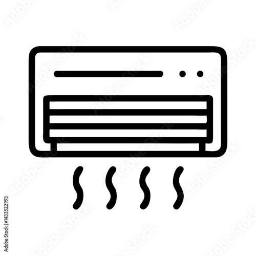 Wall Mounted AC Unit Icon Design