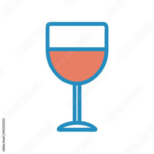 Wine Glass Beverage Icon Design photo