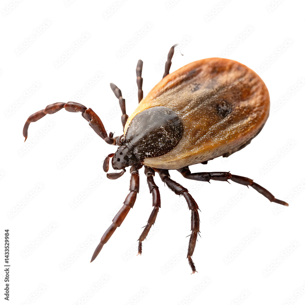 Solitary Tick Isolated on a Transparent Background Solitary Tick Isolated on a Transparent Background