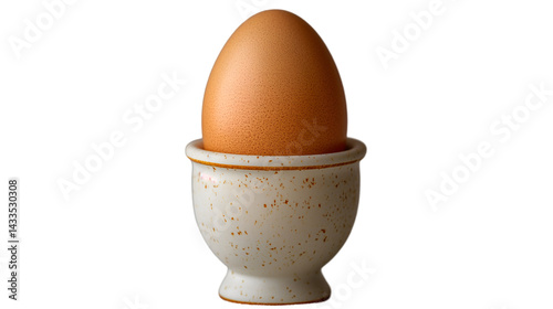 Speckled Egg Cup Rustic Ceramic Breakfast Farm Fresh Display.