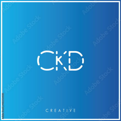 CKD Creative Minimal monogram and logo. Elegant leaves. Modern design. Premium Vector latter logo design. Creative Logo. Vector Illustration logo. letters Logo. Brand Identity Logo. Company Logo.