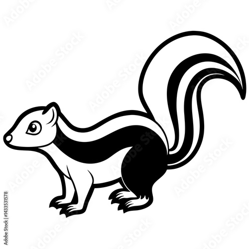 Skunk Outline Illustration