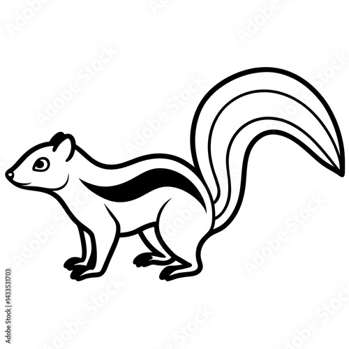 Skunk Outline Illustration