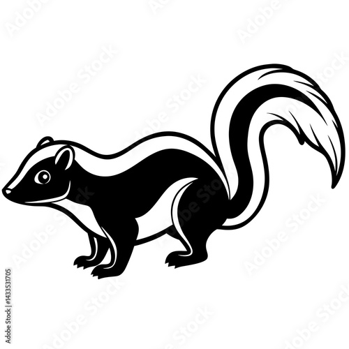 Skunk Outline Illustration