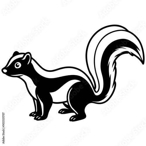 Skunk Outline Illustration