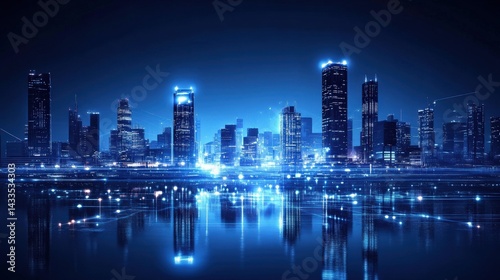 Night Metropolis Digital Glow