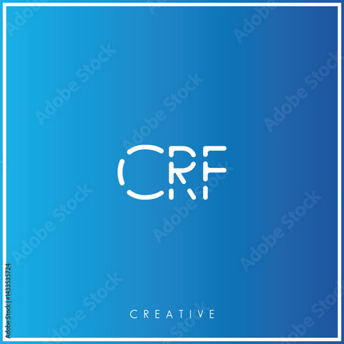 CRF Creative Minimal monogram and logo. Elegant leaves. Modern design. Premium Vector latter logo design. Creative Logo. Vector Illustration logo. letters Logo. Brand Identity Logo. Company Logo.