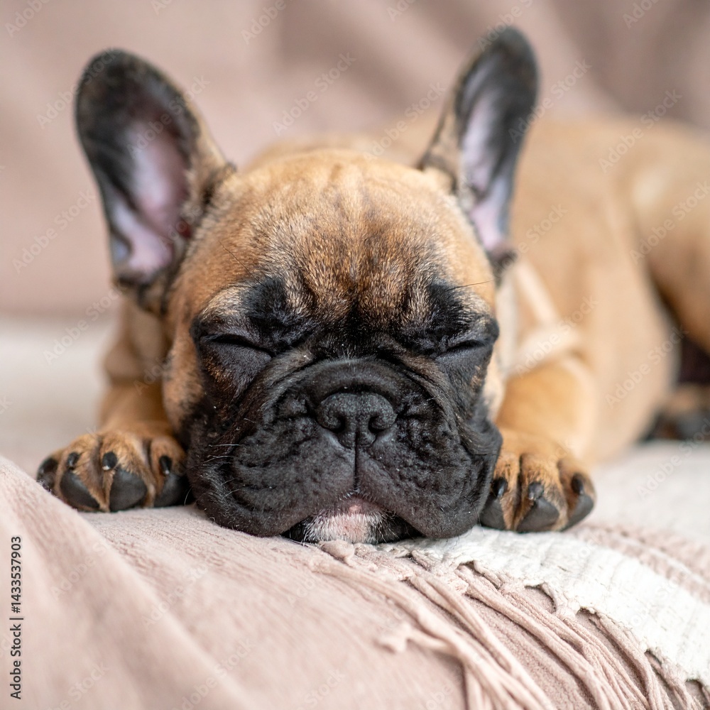 French Bulldog Puppy Sleeping French Bulldog Puppy Sleeping