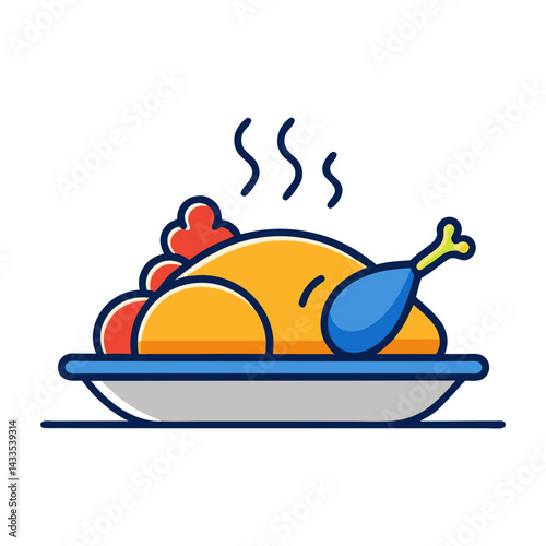 Illustration of food for thanksgiving
