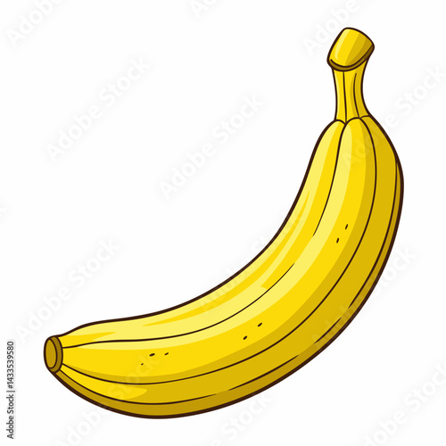 banana on white background