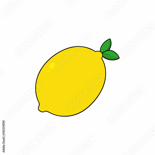 lemon with leaf