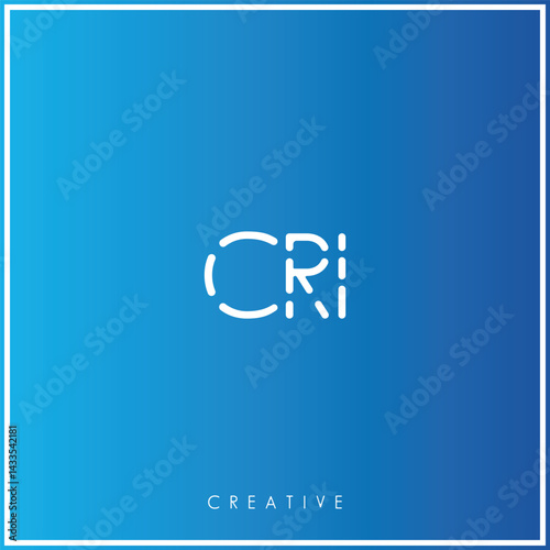 CRI Creative Minimal monogram and logo. Elegant leaves. Modern design. Premium Vector latter logo design. Creative Logo. Vector Illustration logo. letters Logo. Brand Identity Logo. Company Logo.