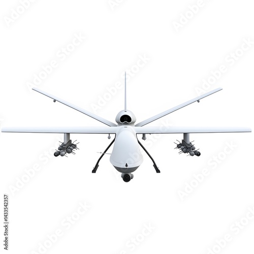 Obraz na płótnie Military Drone with Front View. (1) w salonie