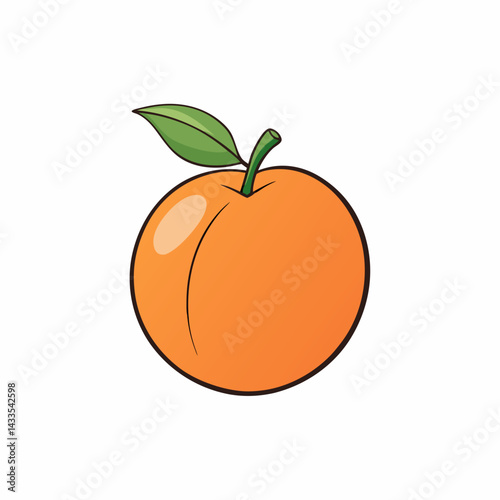 orange fruit isolated on white