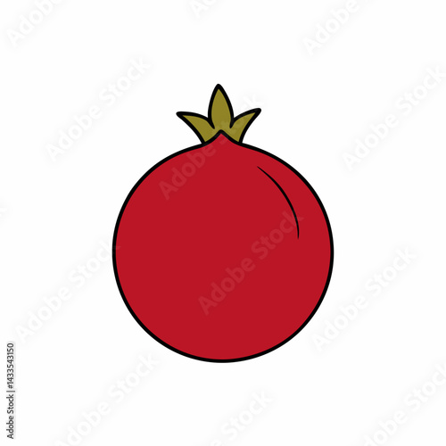 vector illustration of a red apple