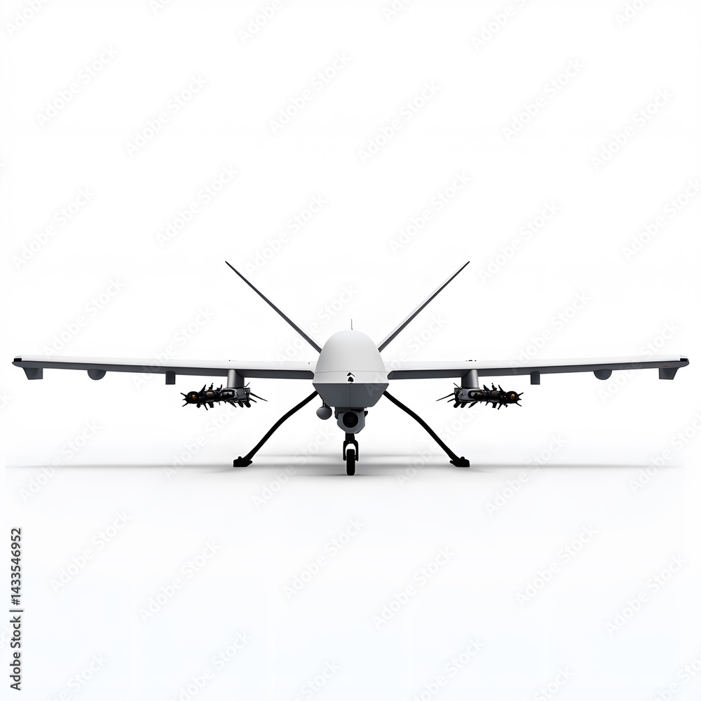 Armed Drone with White Background. (8)