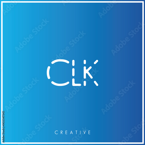CKL Creative Minimal monogram and logo. Elegant leaves. Modern design. Premium Vector latter logo design. Creative Logo. Vector Illustration logo. letters Logo. Brand Identity Logo. Company Logo. photo