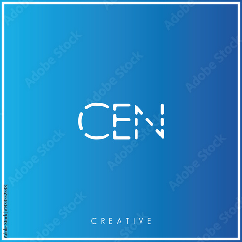 CEN Creative Minimal monogram and logo. Elegant leaves. Modern design. Premium Vector latter logo design. Creative Logo. Vector Illustration logo. letters Logo. Brand Identity Logo. Company Logo.